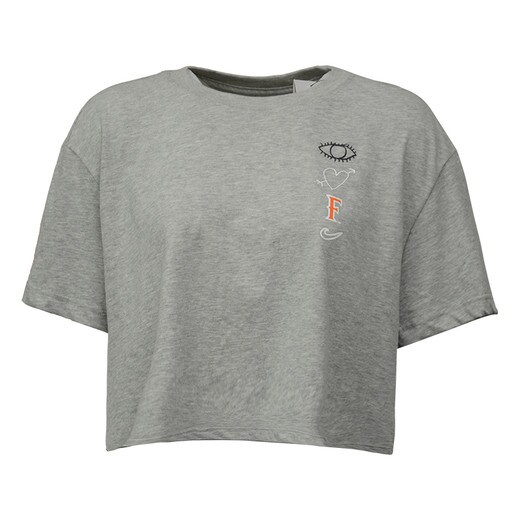 Nike 'Apple of my Eye' Cropped Tee - Grey